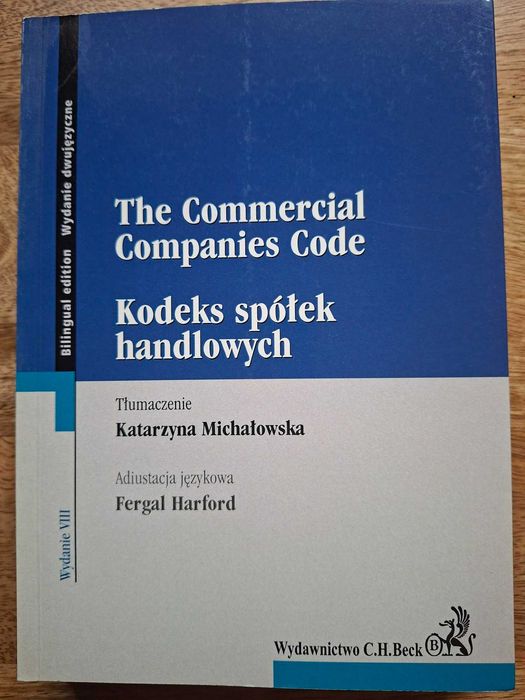 Kodeks Spółek Handlowych z wersją angielskiego tłumaczenia