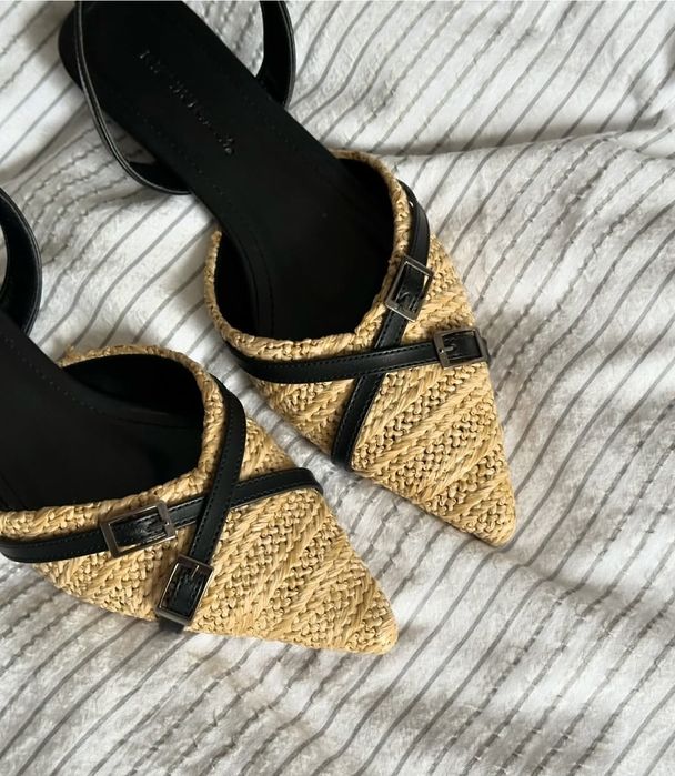 Слингбеки туфли плетеные