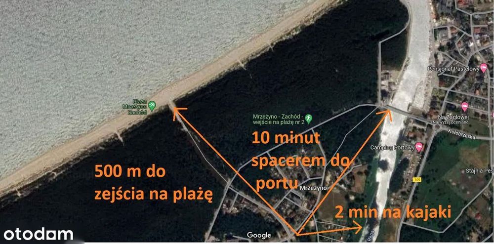 Mrzeżyno | 1200 m² | 500 m od plaży | BŁĘKITNA FLAGA