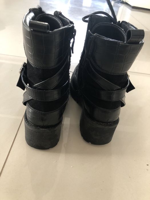 Półbuty trapery buty jesienno zimowe czarne