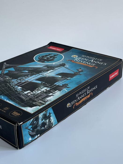 ВЕЛИКИЙ 3D-пазл Корабель "Помста Королеви Анни". 46 см! Без клею