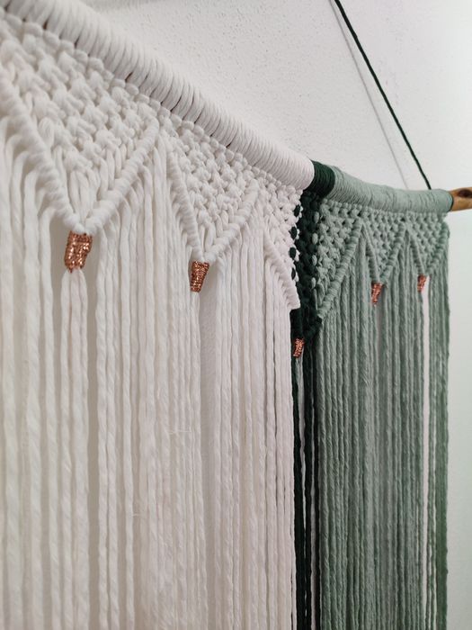 Painel decorativo macramé
