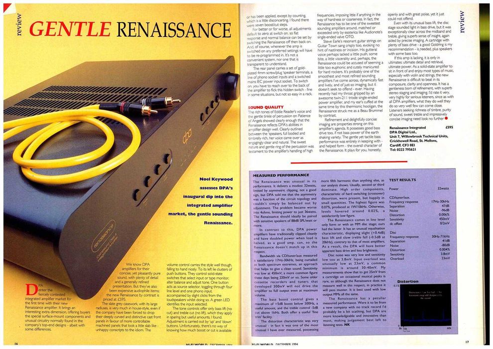 Amplificador DPA Renaissance ( Deltec Precision Audio)
