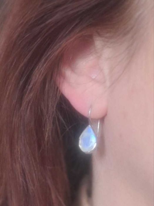 Каблучка кольцо серьги серебро лунный камень адуляр кошачий глаз