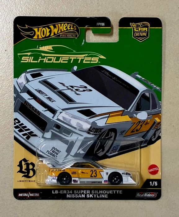 Hot wheels premium LB-ER34 SUPER SILHOUETTE Nissan skyline