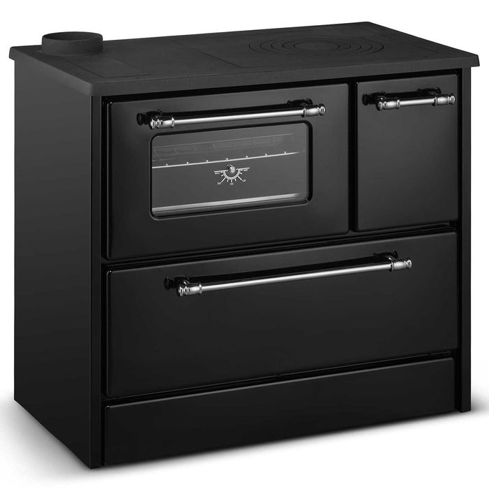 Kuchnia na drewno piec koza kuchnia czarny z płaszczem wodnym 16kW