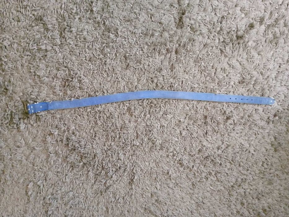 Oryginalny pasek Levis USA skóra niebieski