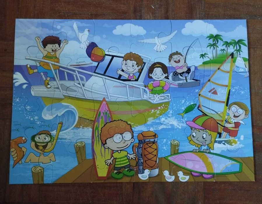 Conjunto 3 puzzles para criança