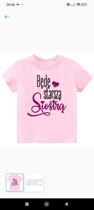 Sprzedam koszulkę będę starszą siostrą