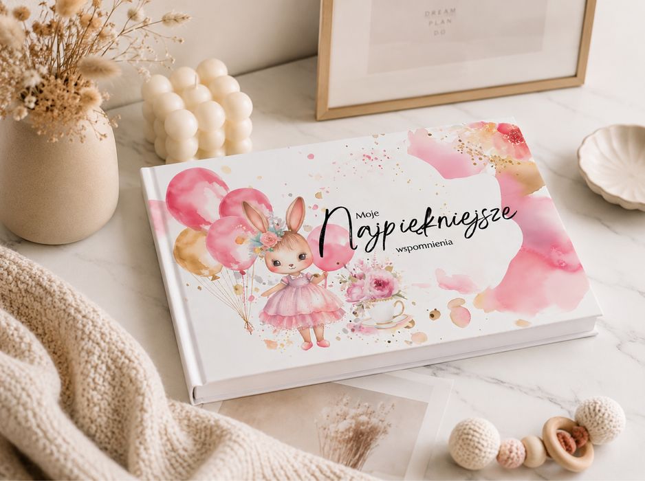 Pamiętnik pierwszego roku / księga wspomnień dla dziewczynki | Personalizowany pamiętnik