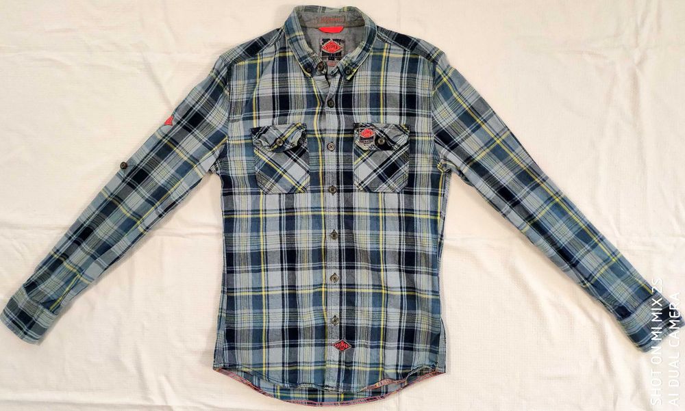 koszula # SUPERDRY Grindle Sawn unisex PIĘKNA i NOWA # S
