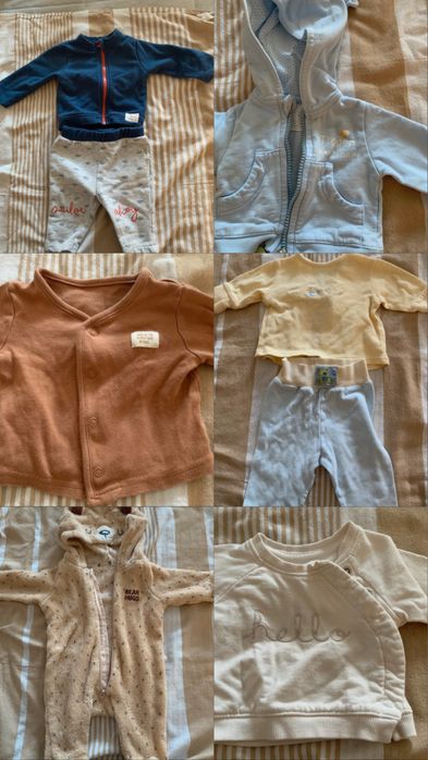 Lote roupa bebé 1-3 meses