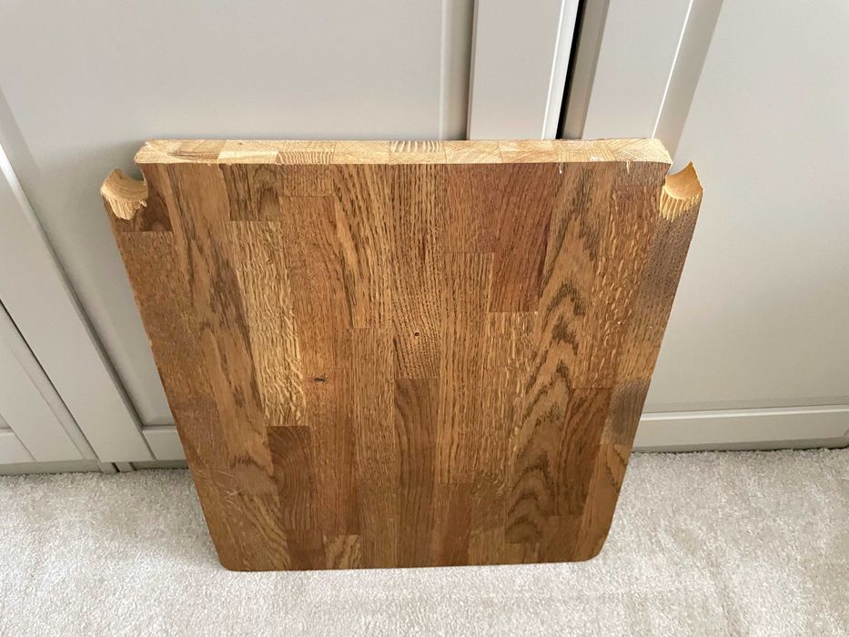 blat dębowy drewno 100% 51,2x44,6 gruby zaolejowany