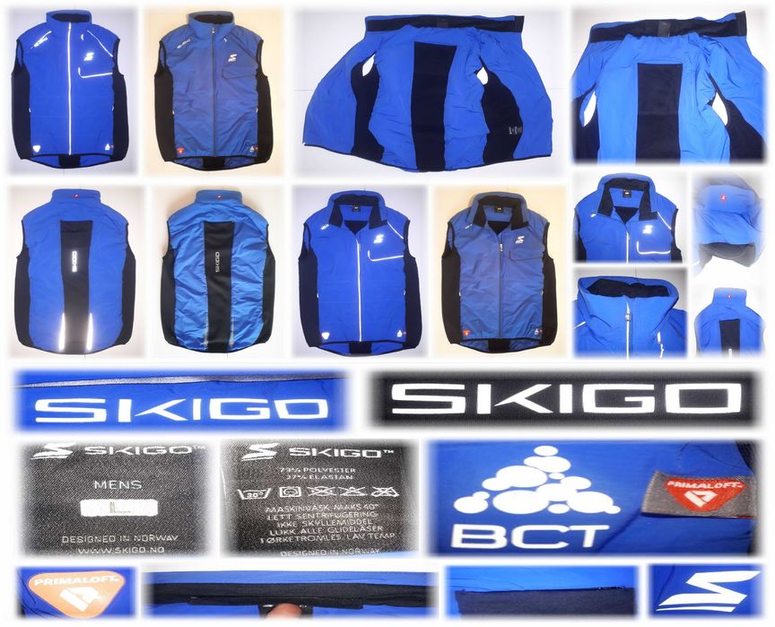 Polecam! SKIGO PRIMALOFT Męska Kamizelka Bezrękawnik RUN SKI r. L