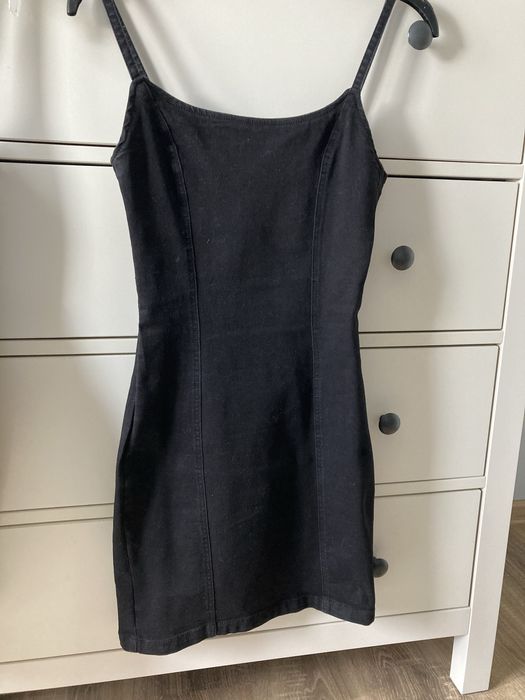 Sukienka mała czarna 79%bawełna