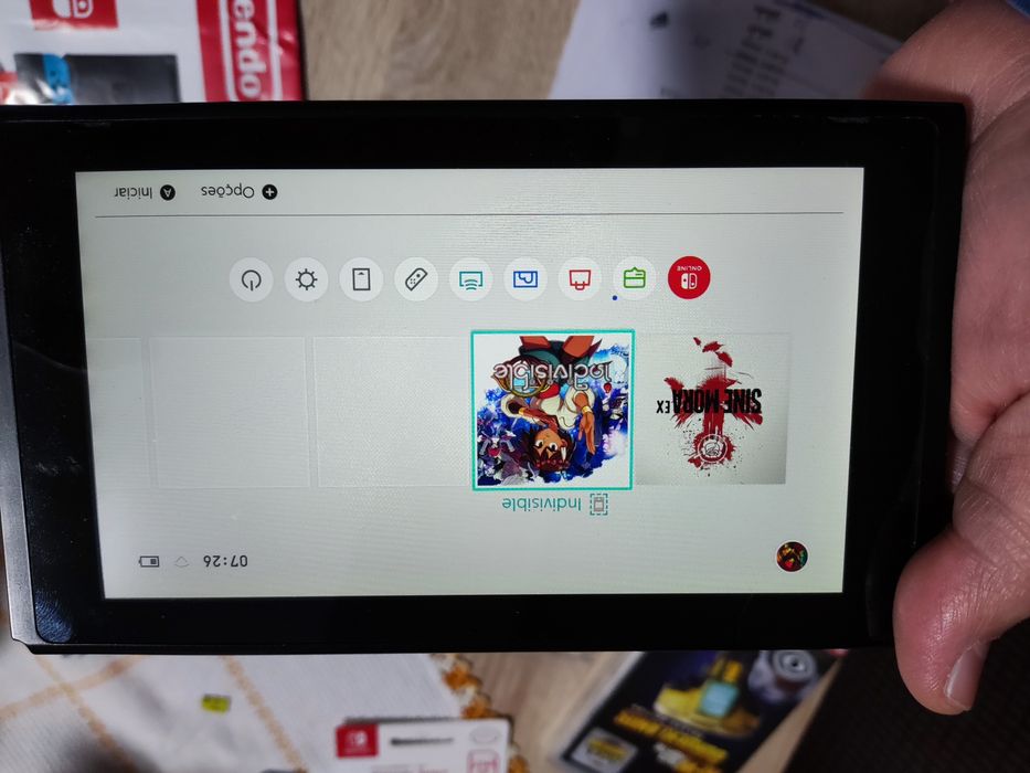 Nintendo switch v1 completa+ 3 jogos