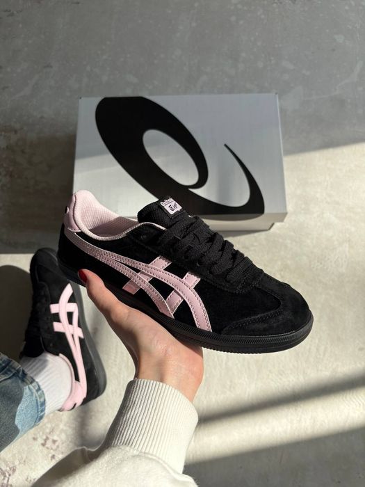 Кросівки Кроссовки Кросовки демісезон Asics Onitsuka Tiger Black Pink Чёрный Розовый Чорний Рожевий Кросовки демісезон