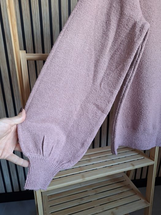 Sweter puder róż - L