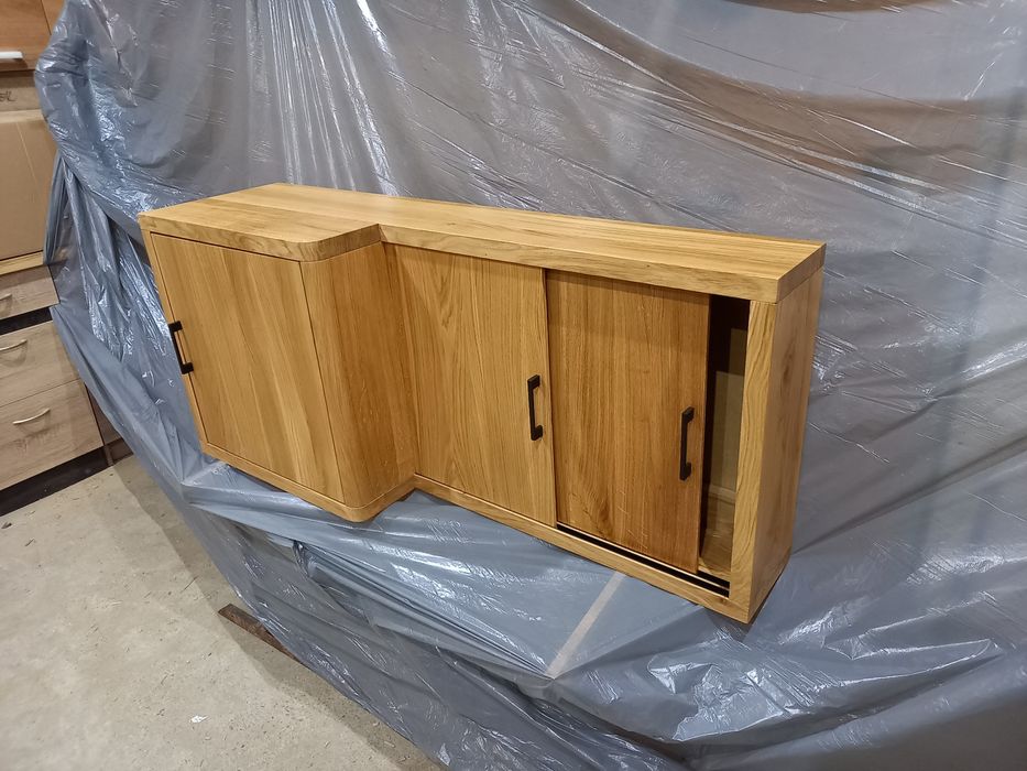 Dębowe meble łazienkowe, szafka pod umywalkę