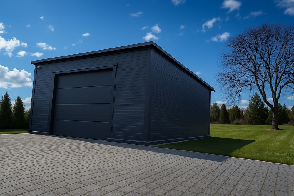 Nowoczesne minimalistyczne garaże, hale