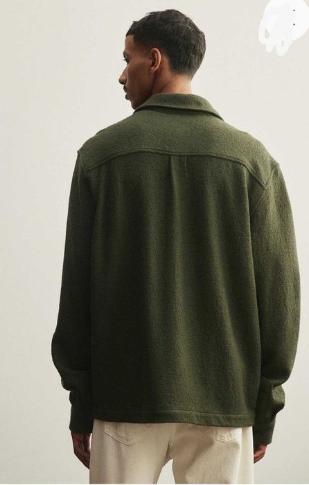 H&m овершот верхня сорочка (куртка) зі суміші вовни regular fit - M