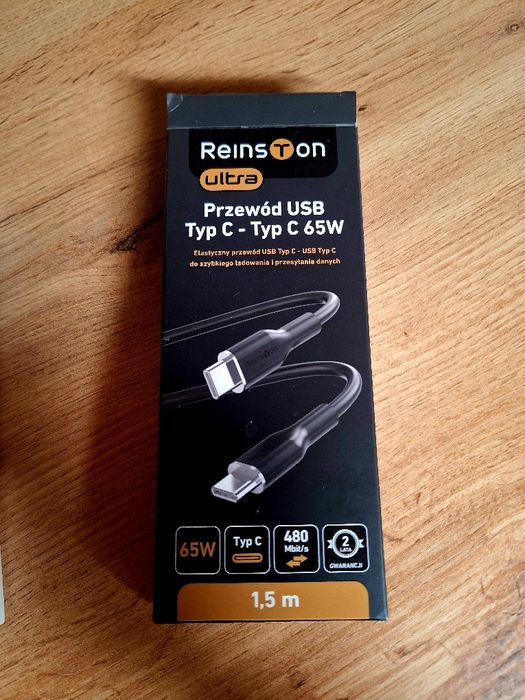 Kabel USB-C 65W Reinston Ultra | NOWY | 1,5 m