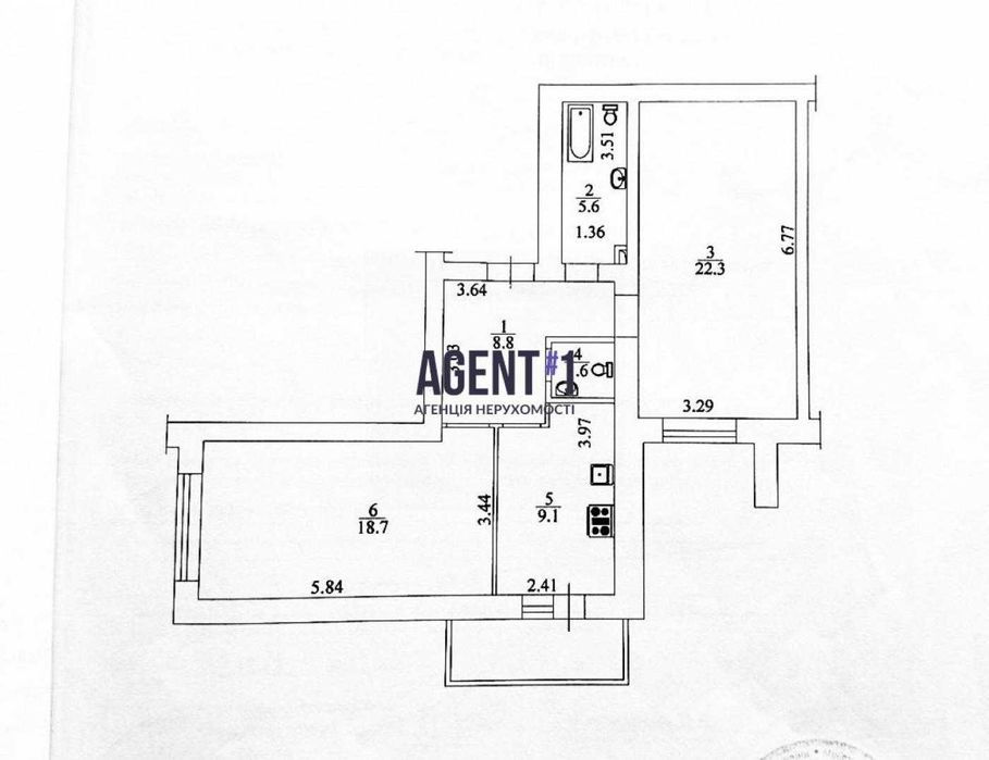 Фасадне приміщення на першому поверсі в ЖК Сучасний, 70 кв.м.