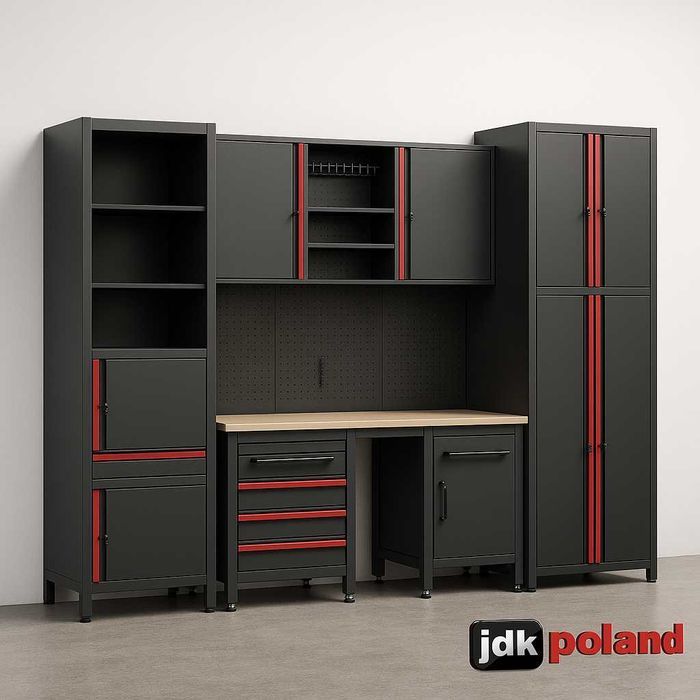 Zestaw profesjonalnych mebli warsztatowych JDK Poland —produkcja PL