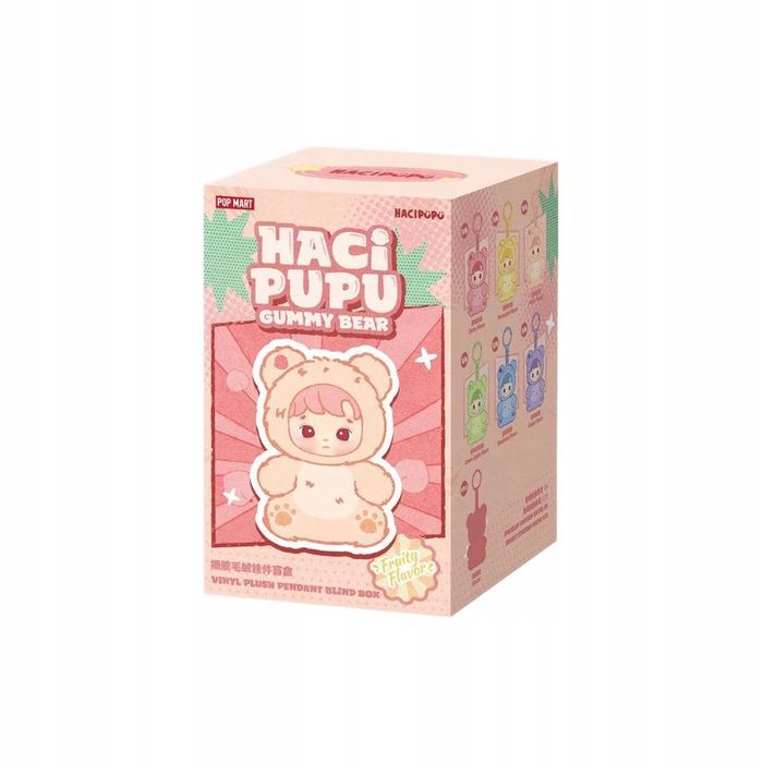 oryginalny popmart hacipupu gummy bear - brelok pluszowy blind box