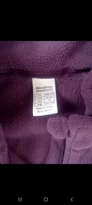 Bluza polar  Decathlon dla dziewczynki
