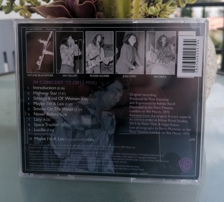Deep Purple - In Concert'72 (CD Novo e embalado)