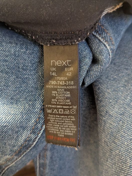 Джинси Next для вагітних UK 14L EUR42