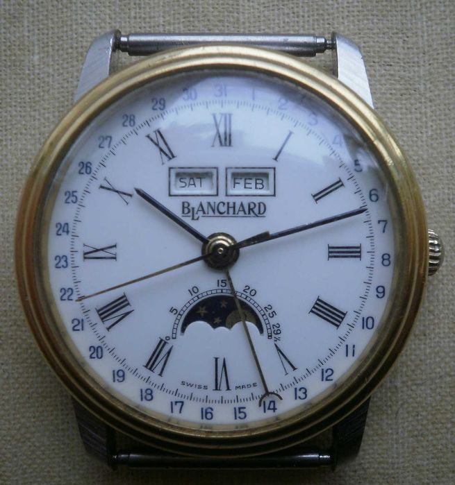 Швейцарские наручные часы календарь BLANCHARD