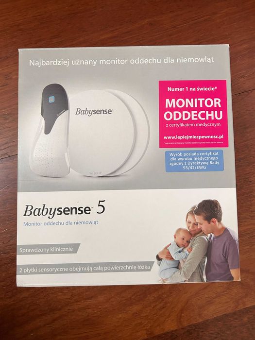 Monitor oddechy Babysense 5 dla niemowląt 2 płytki TANIA WYSYŁKA
