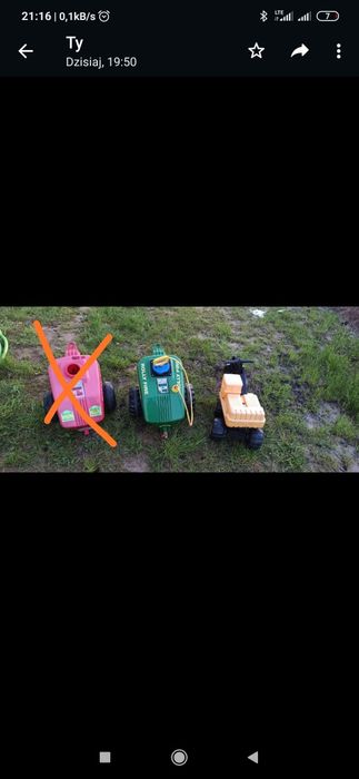 Traktor dla dziecka z przyczepą i beczką+koparka