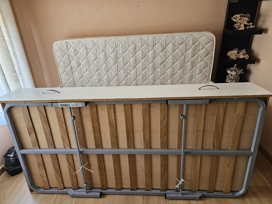 Cama de solteiro branco com gaveta de baixo