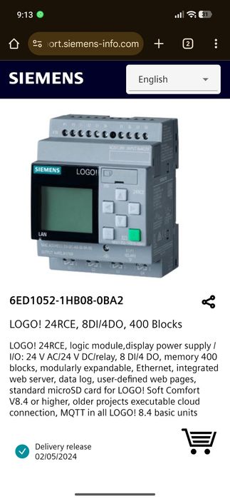 Sterownik Siemens Logo!