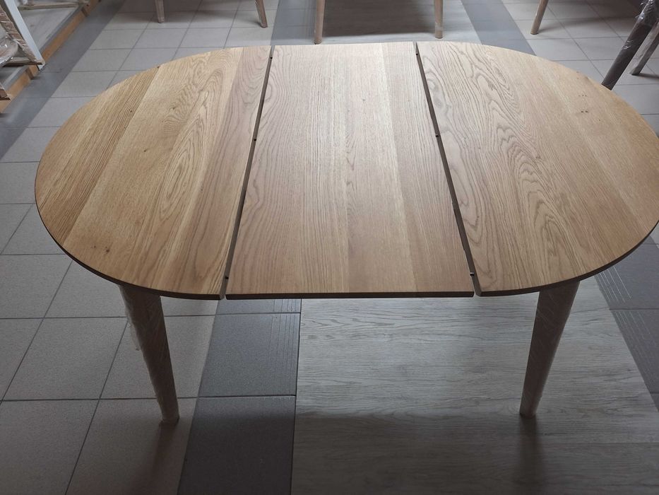 Stół okrągły dębowy rozkładany  100 cm ( dostępny od zaraz)