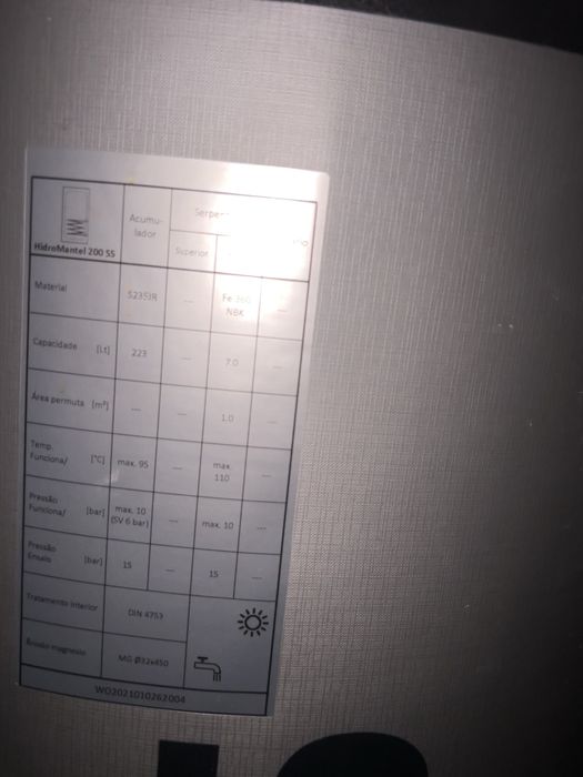 Caldeira Vitorondens 200T + Cilindro HidroMantel 200 SS