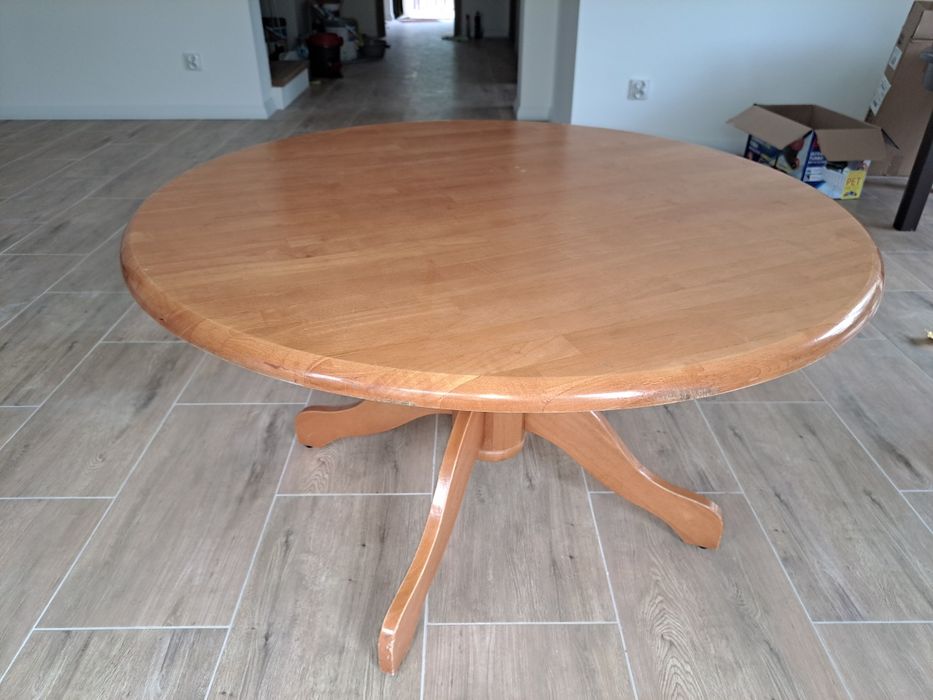 Okrągły stół z litego drewna  105 cm