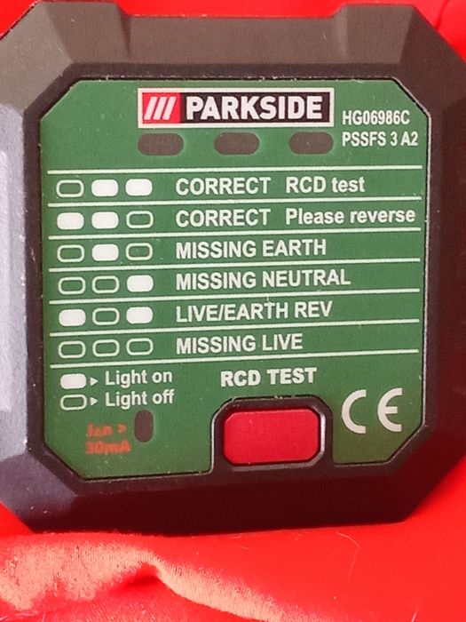 Teste eléctrico de tensão eléctrica