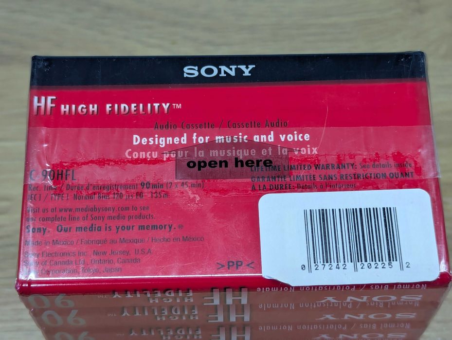 Аудіокасети SONY HF90 пак 8 штук аудио касети нові Mexico