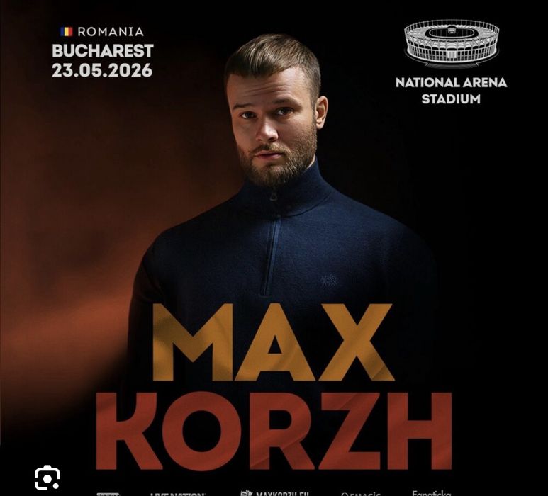 Продам билет на Макса Коржа Бухарест Fan zone