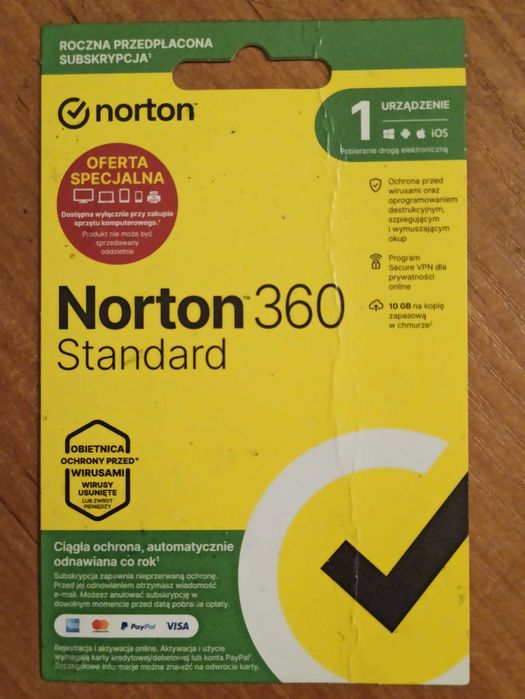 Internet Security Norton 360 Standard - roczna subskrypcja, 1 komputer