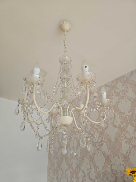 Candeeiro vidro branco