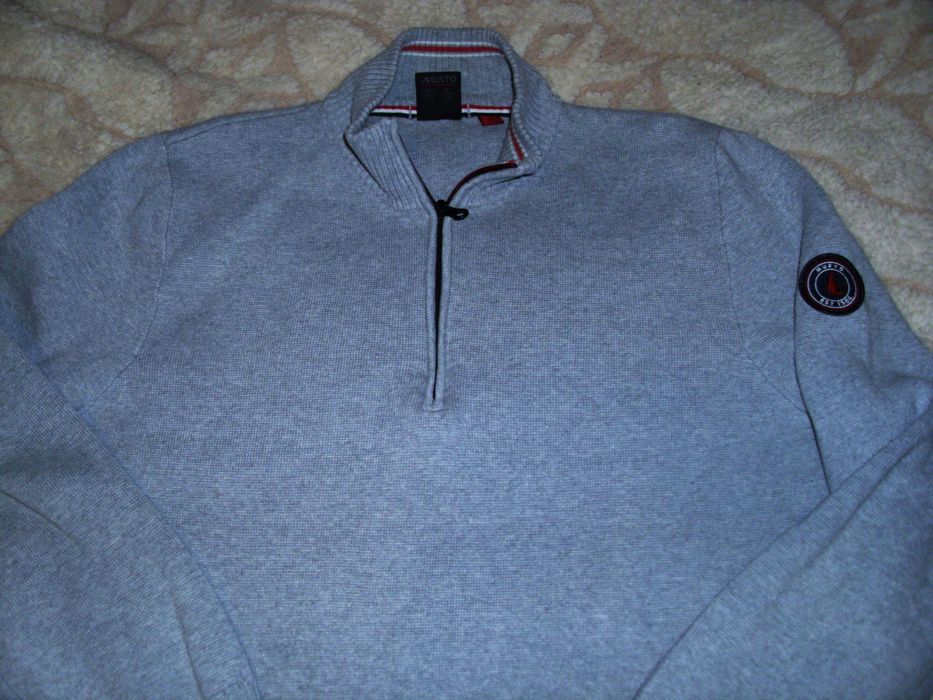sweter MUSTO bawełniany męski żeglarski XL