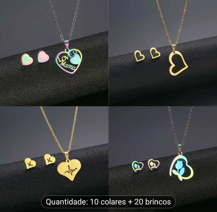 Conjunto de Colares e brincos