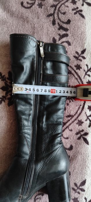 Сапоги женские зимние, кожаные, производства Италии