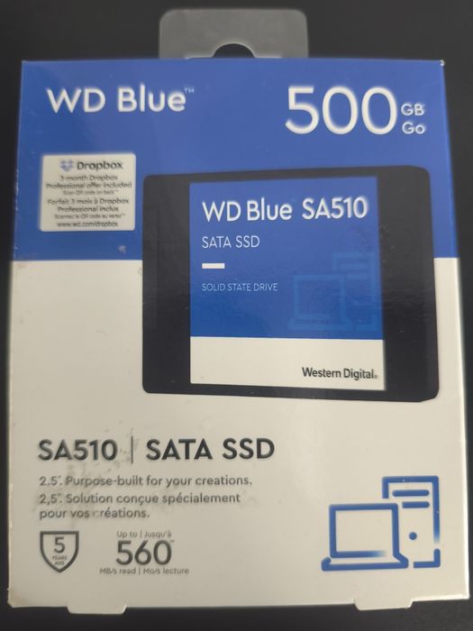 SSD WD Blue SA510 500GB Novo Sem Uso
