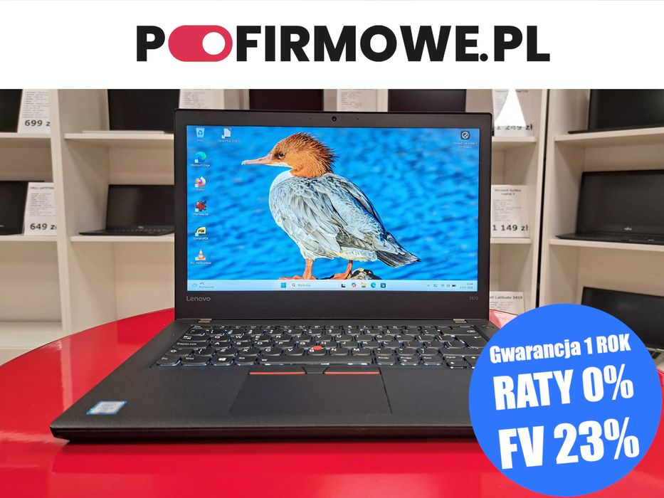 14" Laptop Lenovo ThinkPad T470 i5 8GB 256SSD Win11 HDMI USB-C Kamera